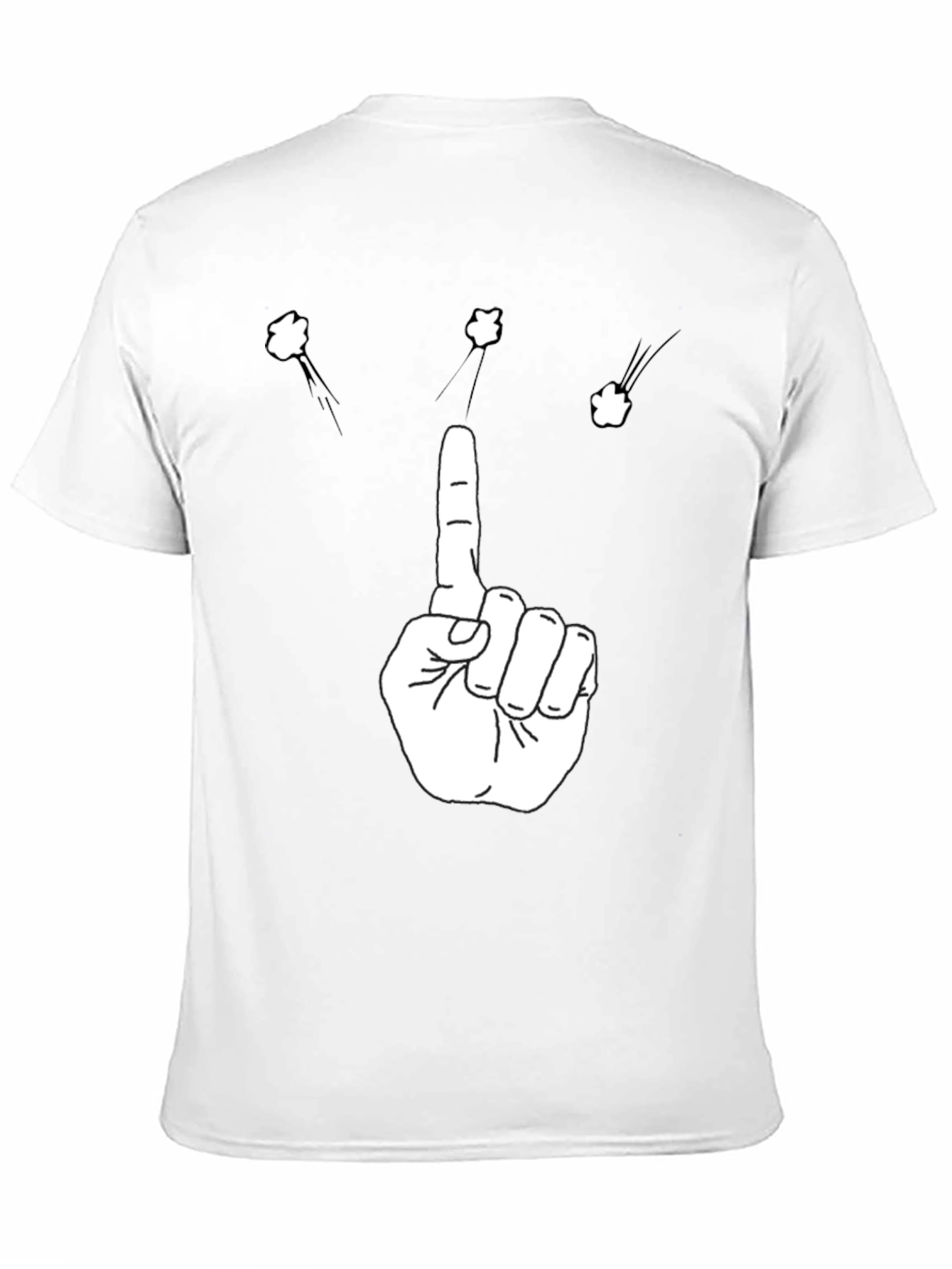 Novelty Pointing Finger Black T-Shirt