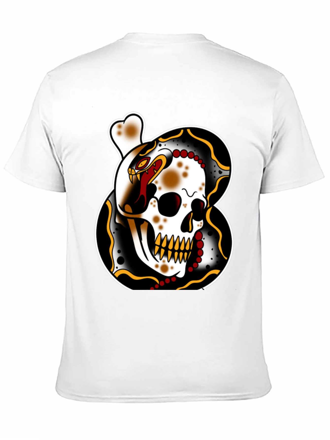 Skull & Snake Tattoo Graphic T-Shirt