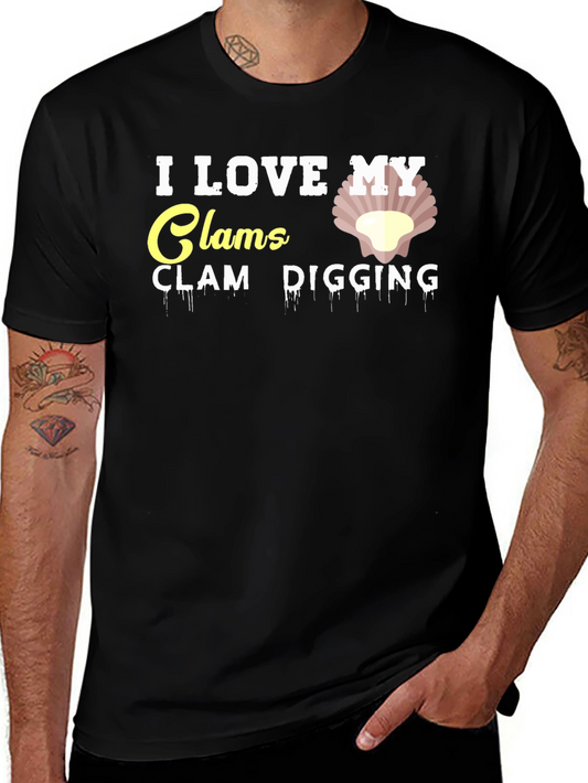 I Love My Clams Clam Digging Graphic T-Shirt