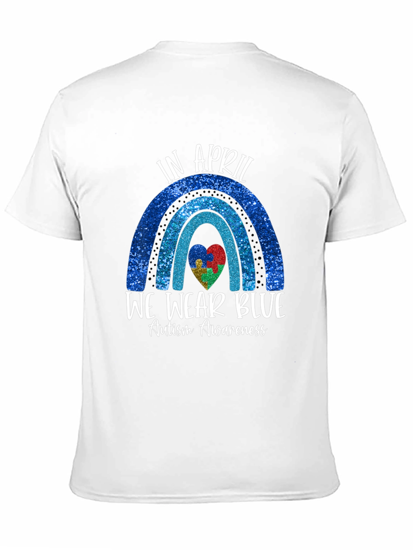 Autism Awareness Blue Rainbow T-Shirt