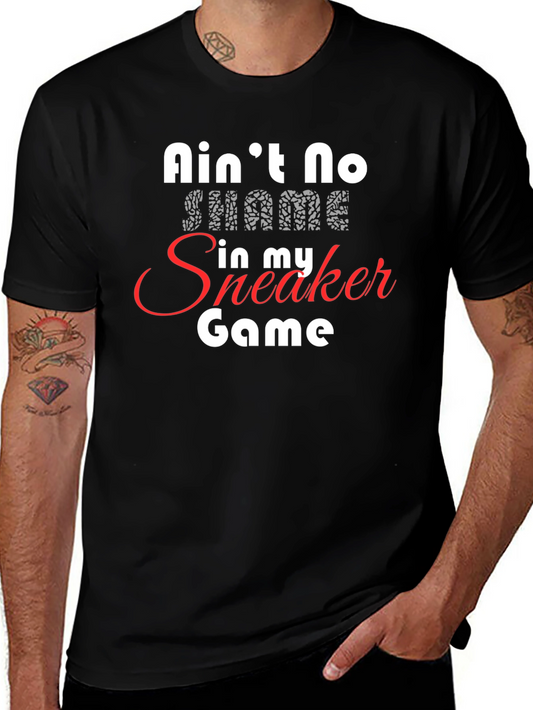 Aint No Shame Sneaker Game Black Graphic Tee