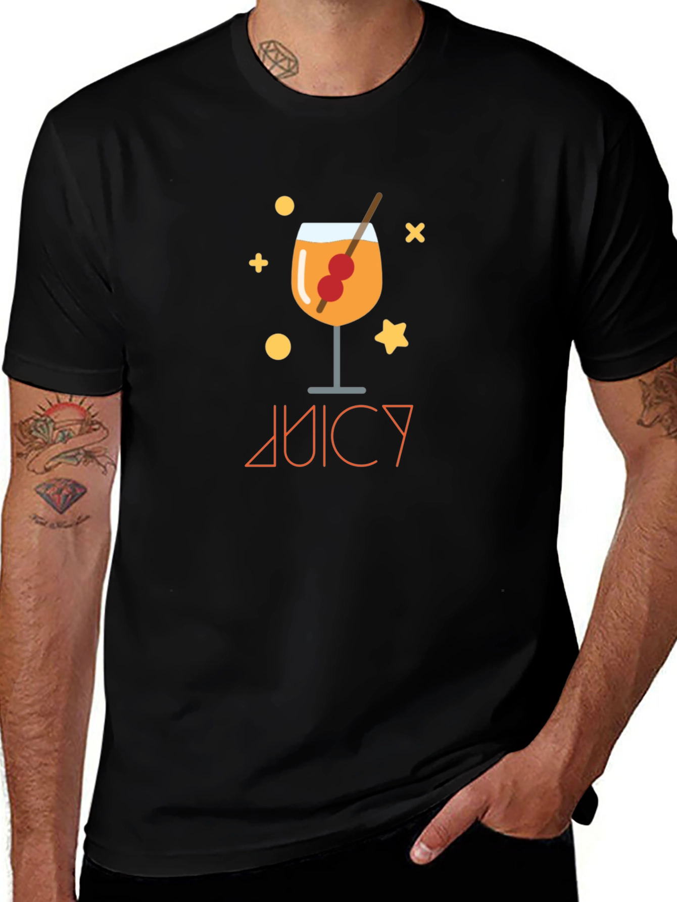 Juicy Cocktail Graphic Black T-Shirt