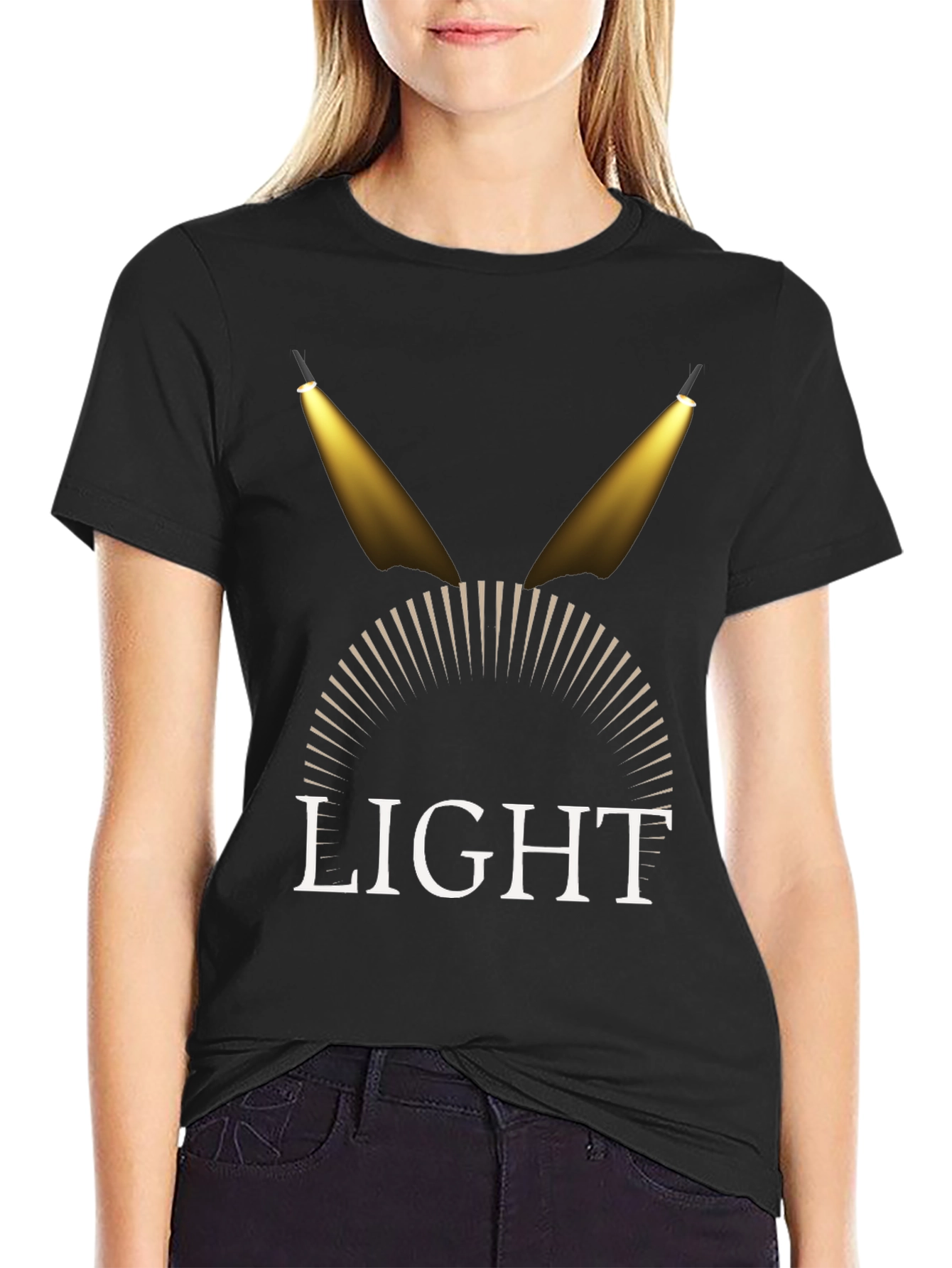 Spotlight Graphic Tee - Stylish Mens Black T-Shirt