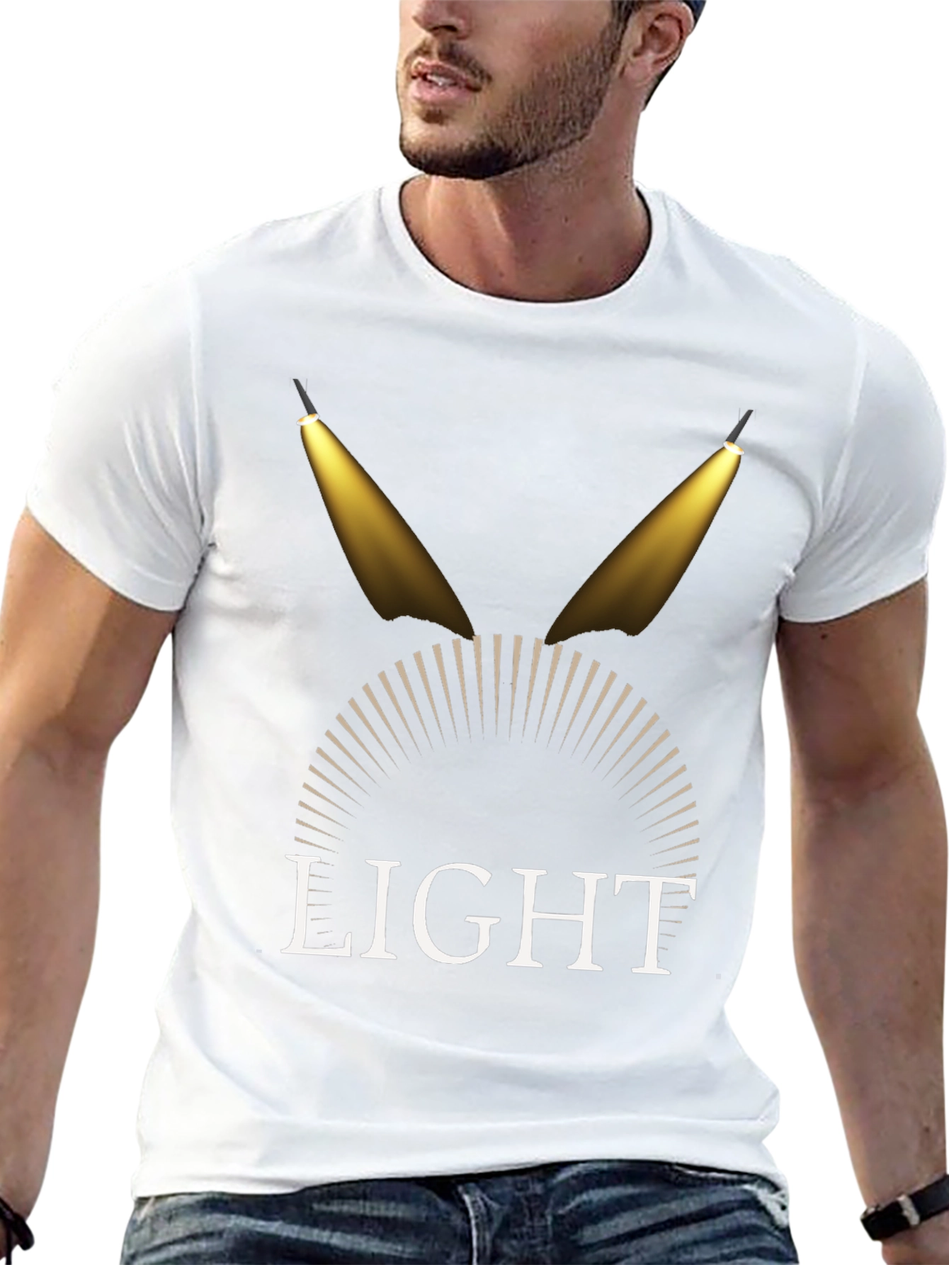 Spotlight Graphic Tee - Stylish Mens Black T-Shirt