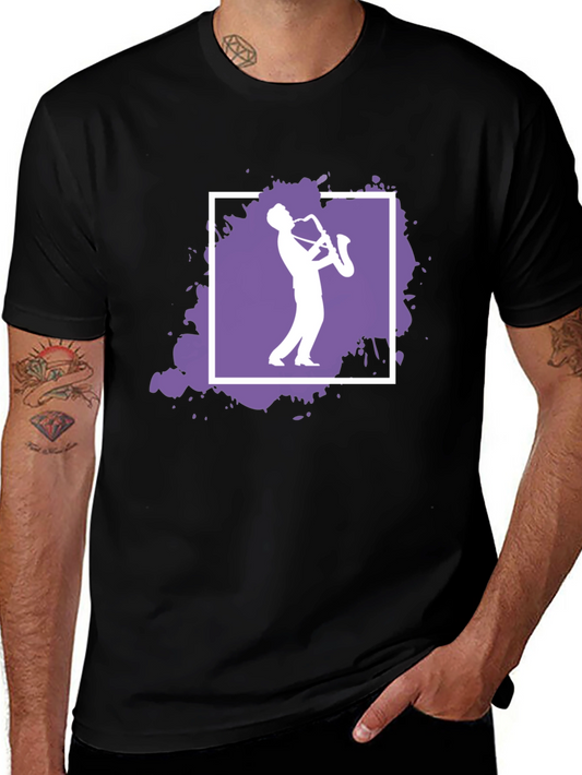 Saxophone Player Graphic Tee - Cool Musician T-Shirt