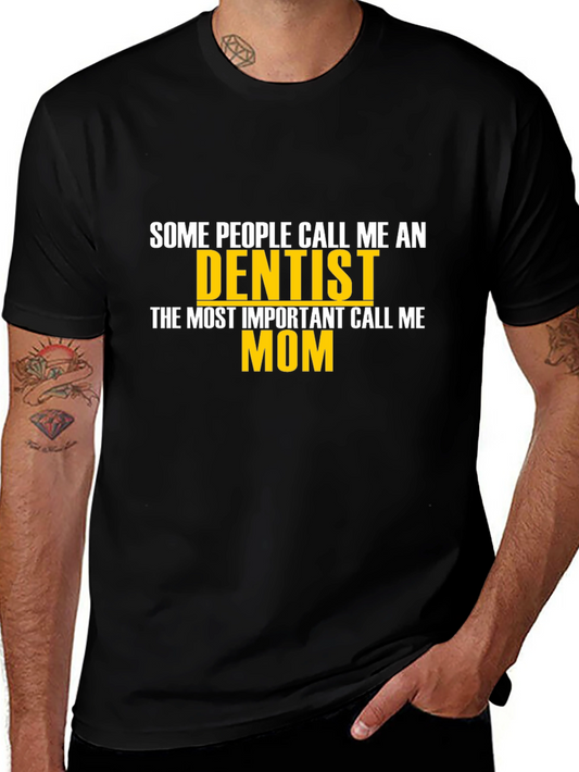 Dentist Mom Graphic Tee - Black
