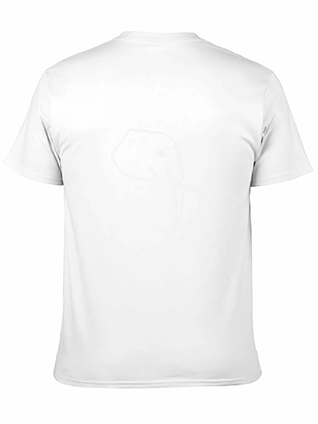 Elephant Outline Black T-Shirt - Unique Graphic Tee