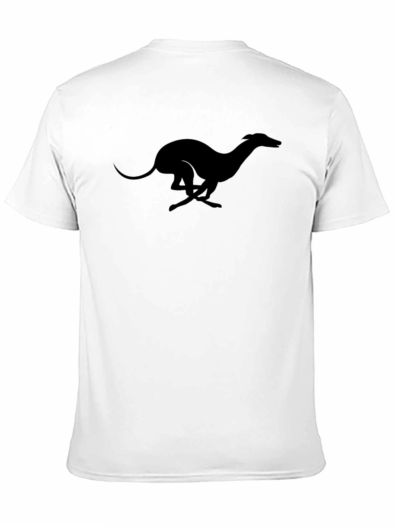 Sleek Greyhound Silhouette Black T-Shirt
