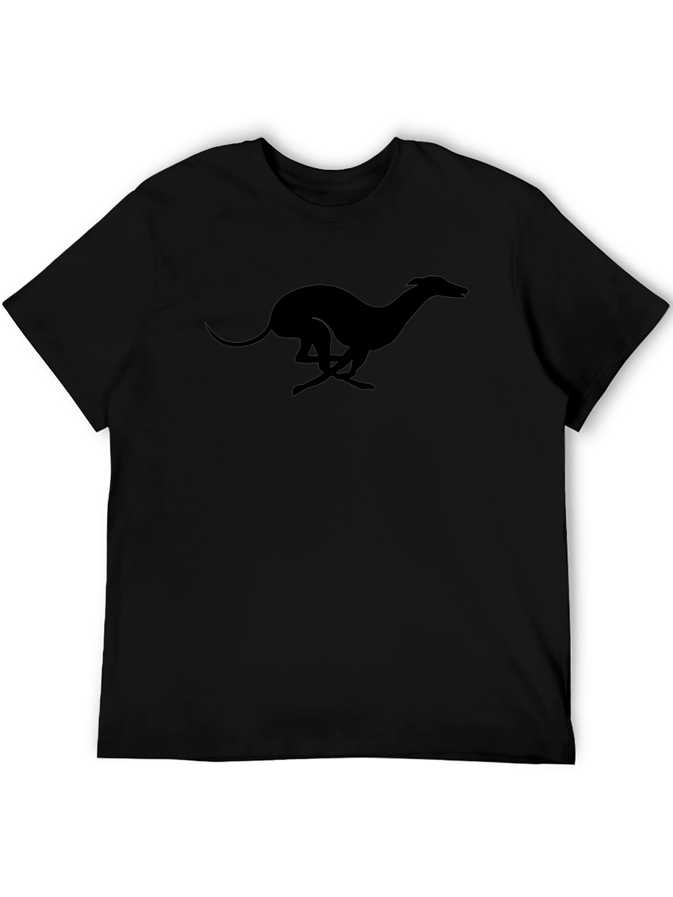 Sleek Greyhound Silhouette Black T-Shirt