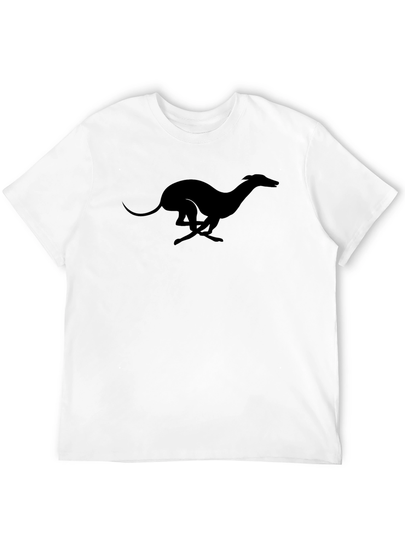 Sleek Greyhound Silhouette Black T-Shirt