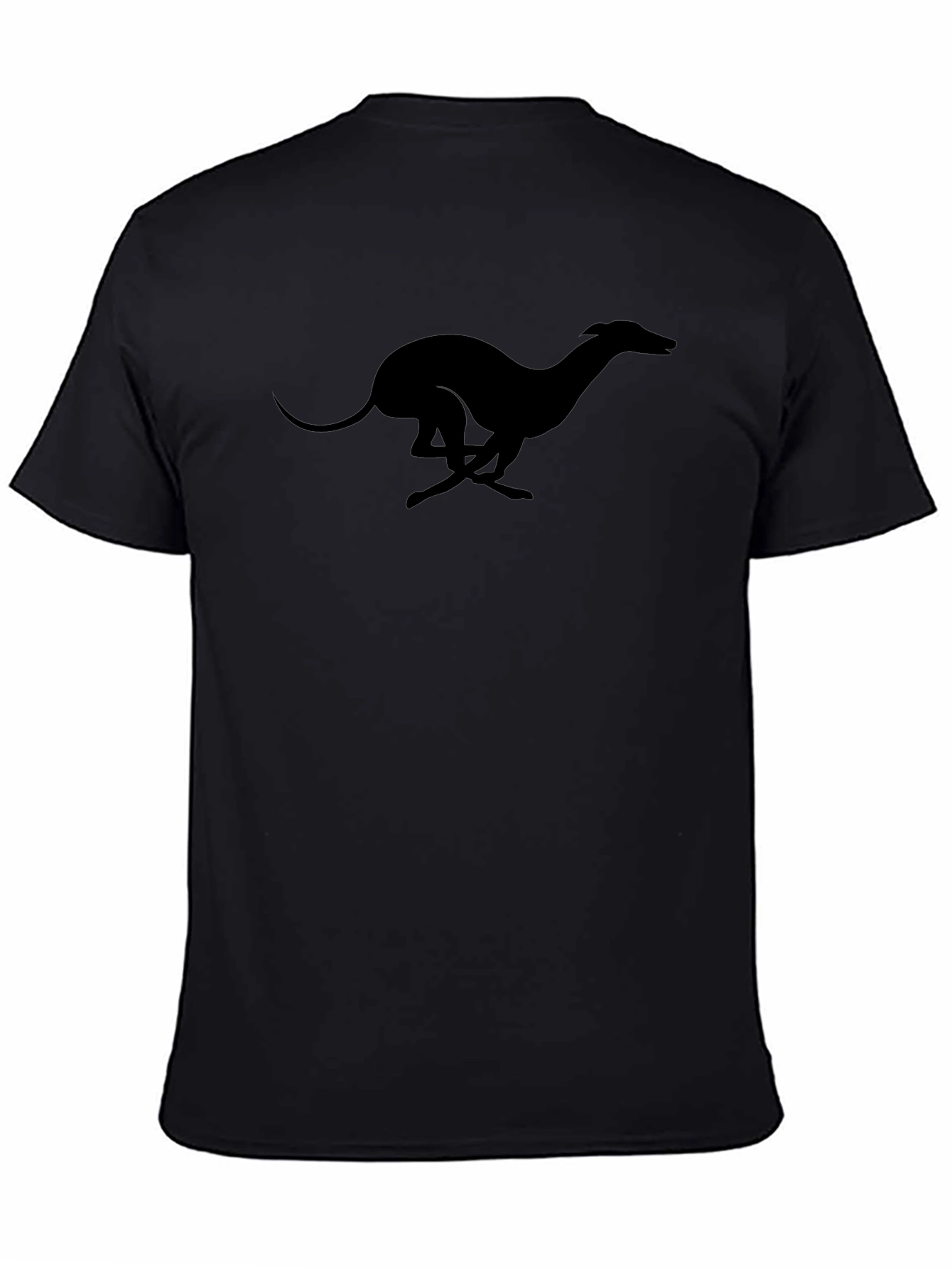 Sleek Greyhound Silhouette Black T-Shirt