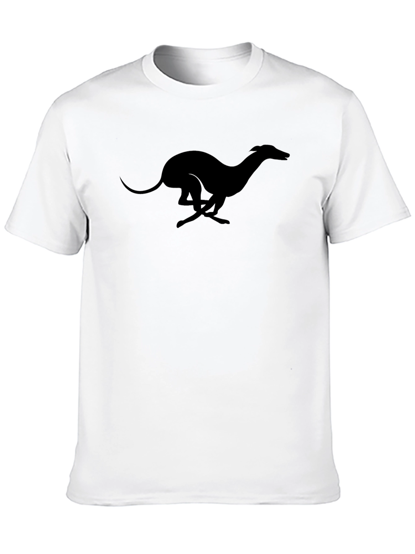 Sleek Greyhound Silhouette Black T-Shirt