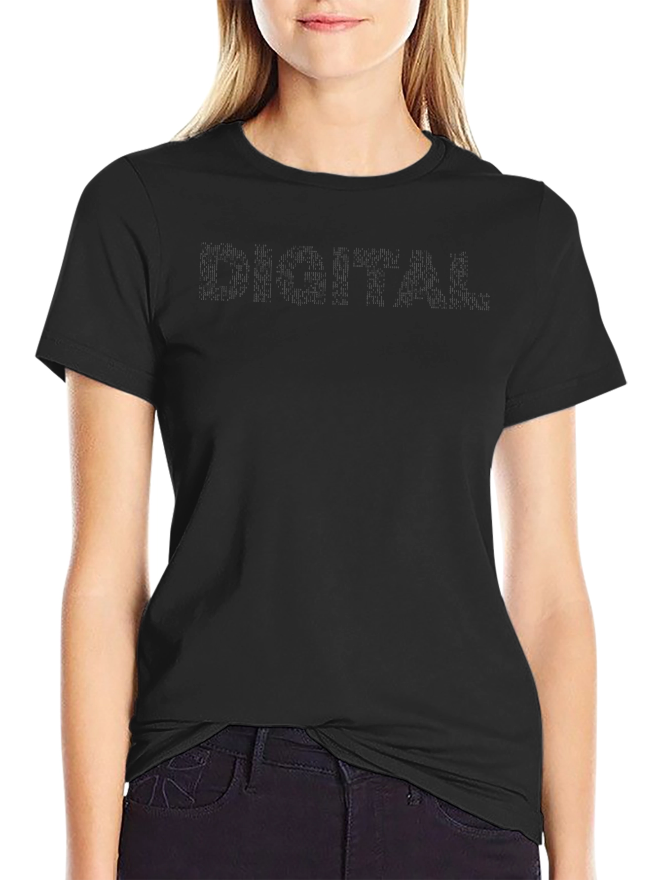 Mens Black Crew Neck T-Shirt