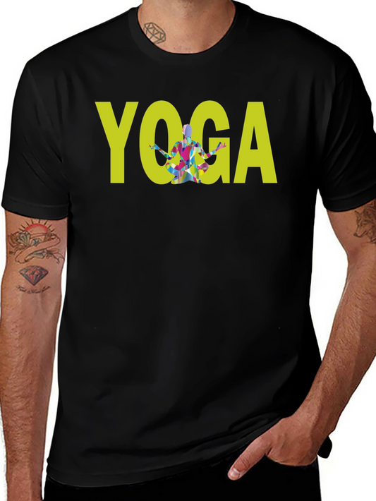 Yoga Graphic Print Crew Neck T-Shirt