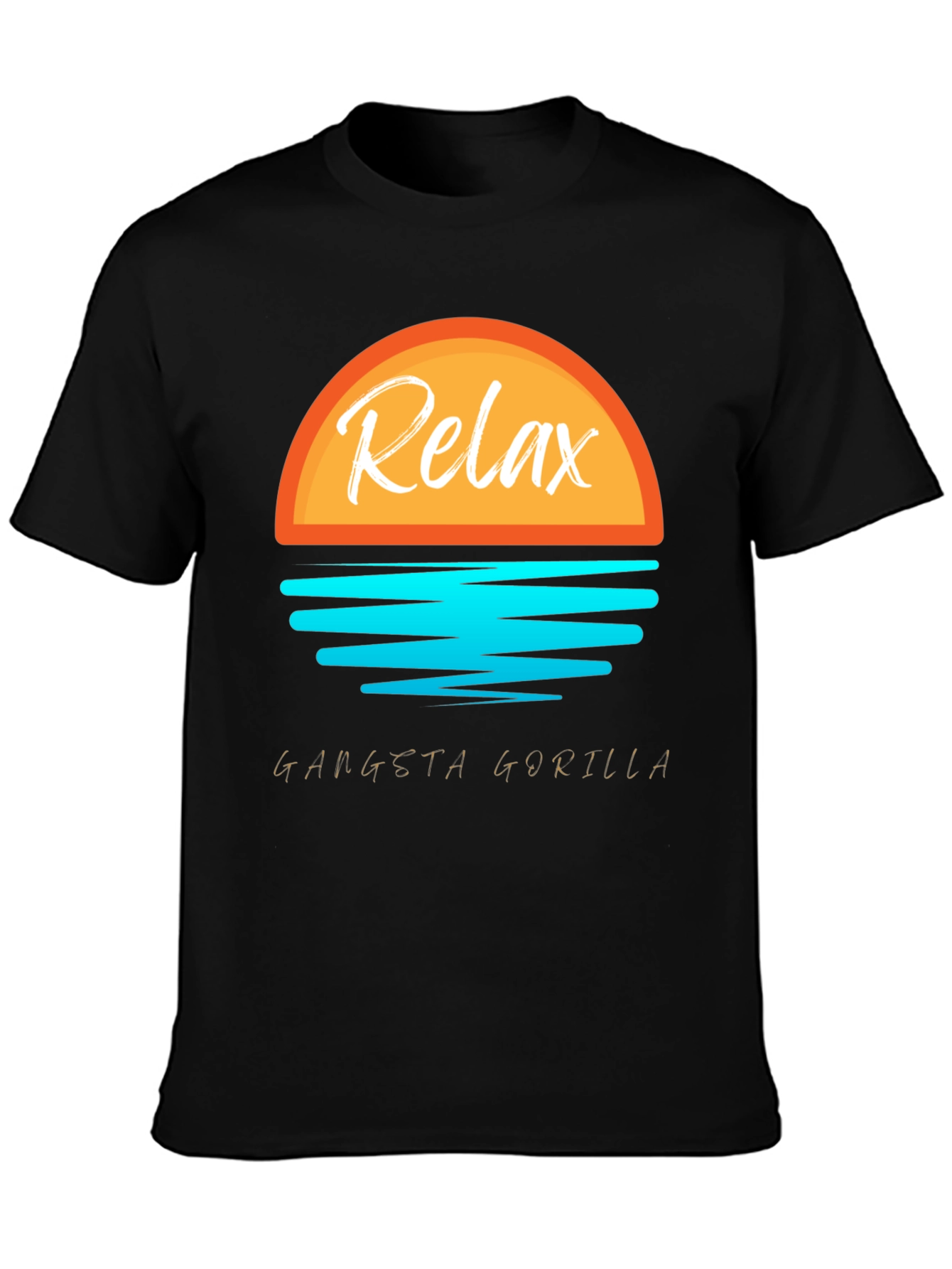 Relax Gangsta Gorilla T-Shirt - Black