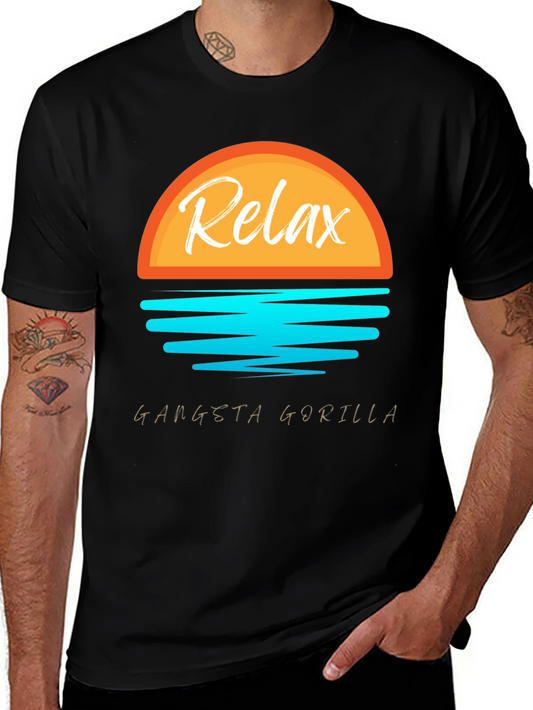 Relax Gangsta Gorilla T-Shirt - Black