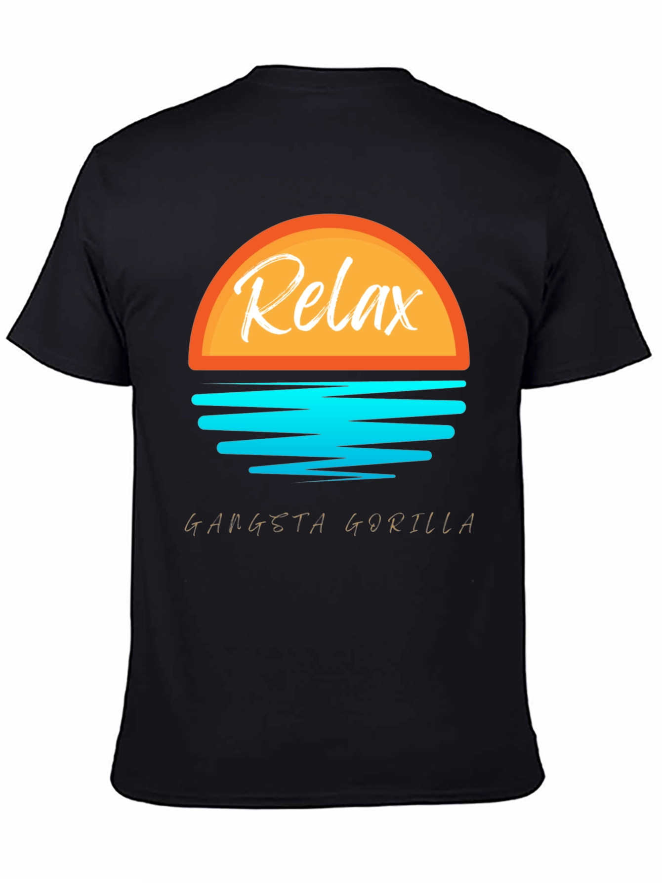 Relax Gangsta Gorilla T-Shirt - Black