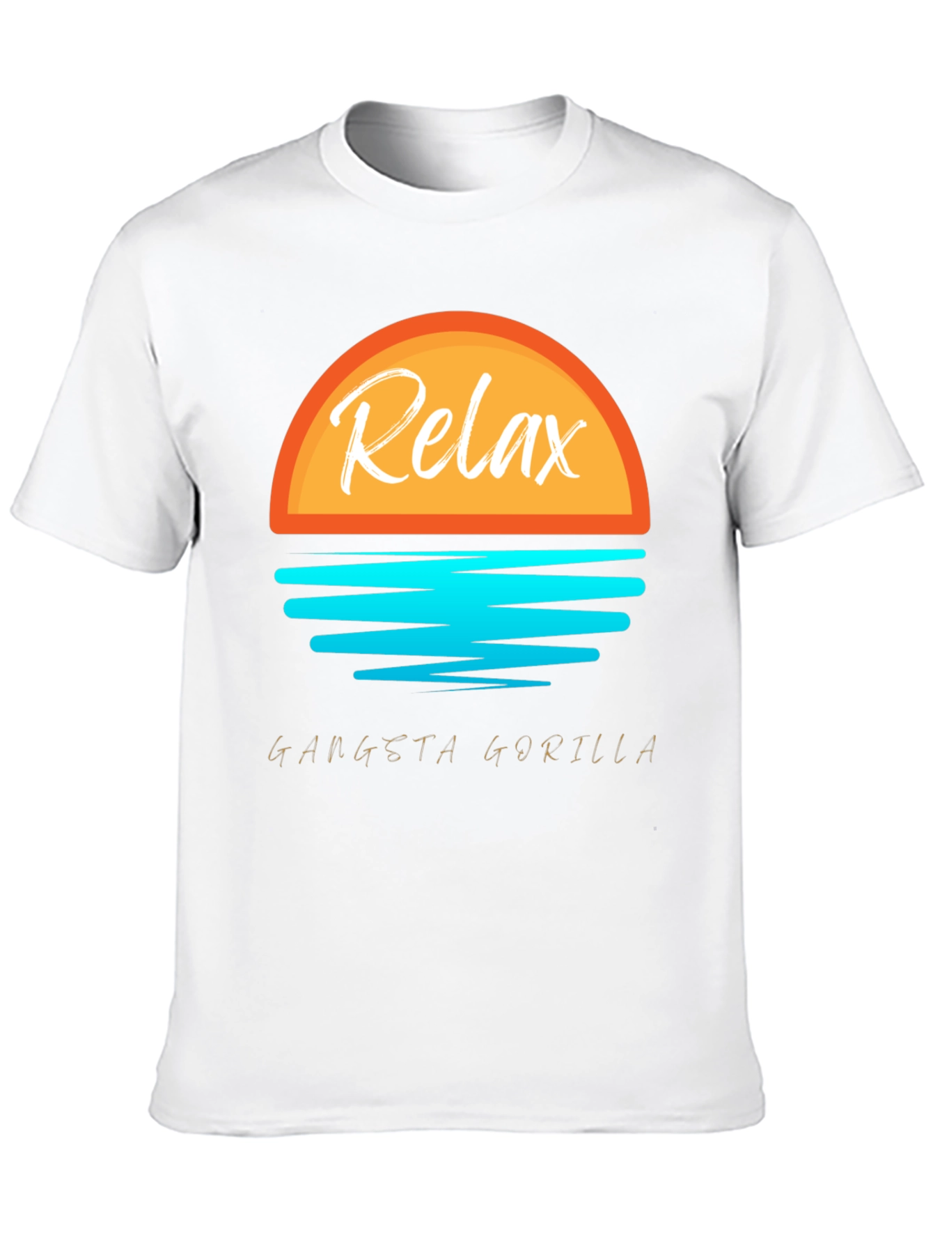 Relax Gangsta Gorilla T-Shirt - Black