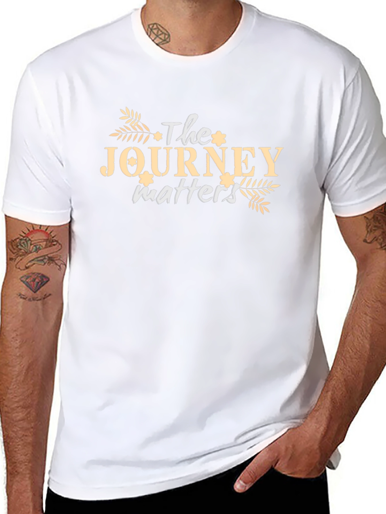 The Journey Matters Black Graphic T-Shirt