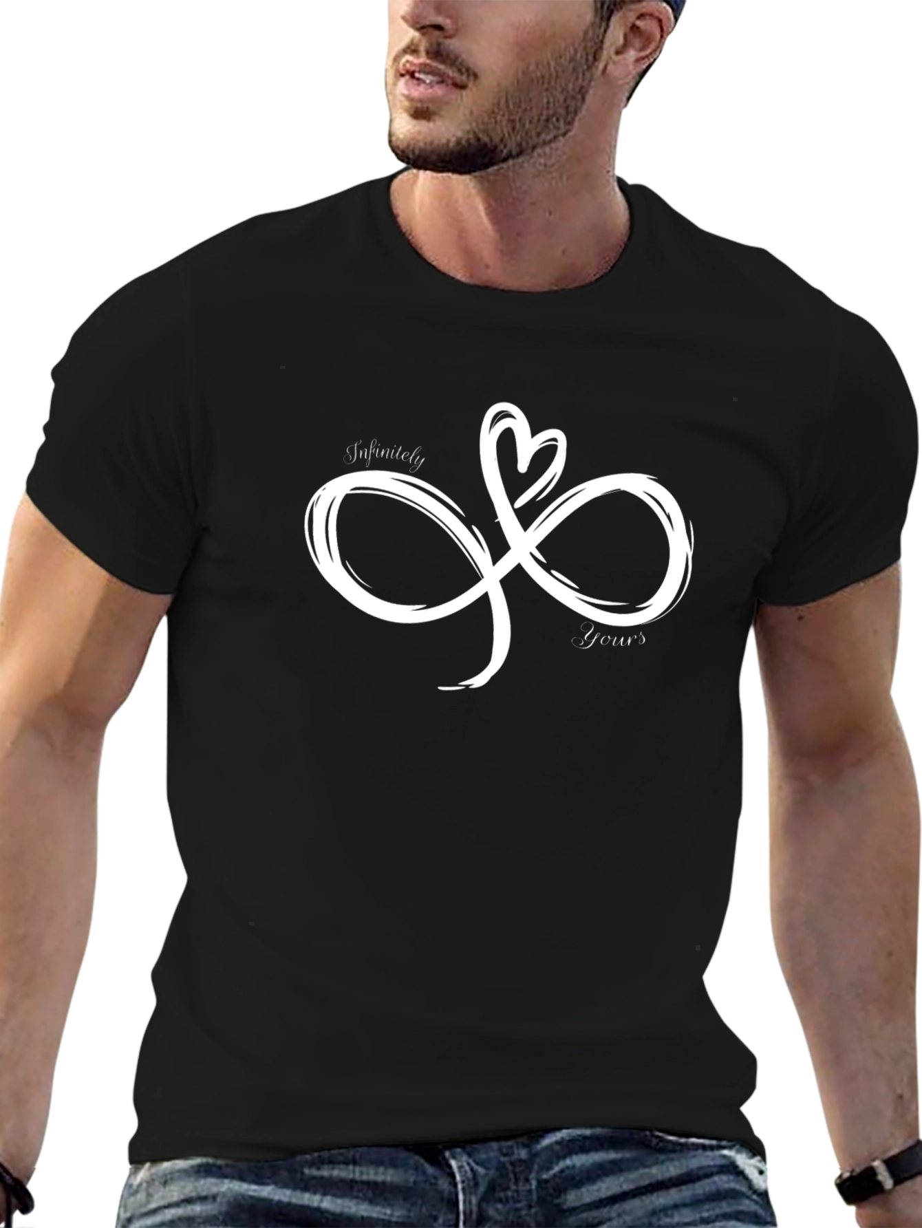 Infinitely Yours Graphic Tee - Soft Black Cotton T-Shirt