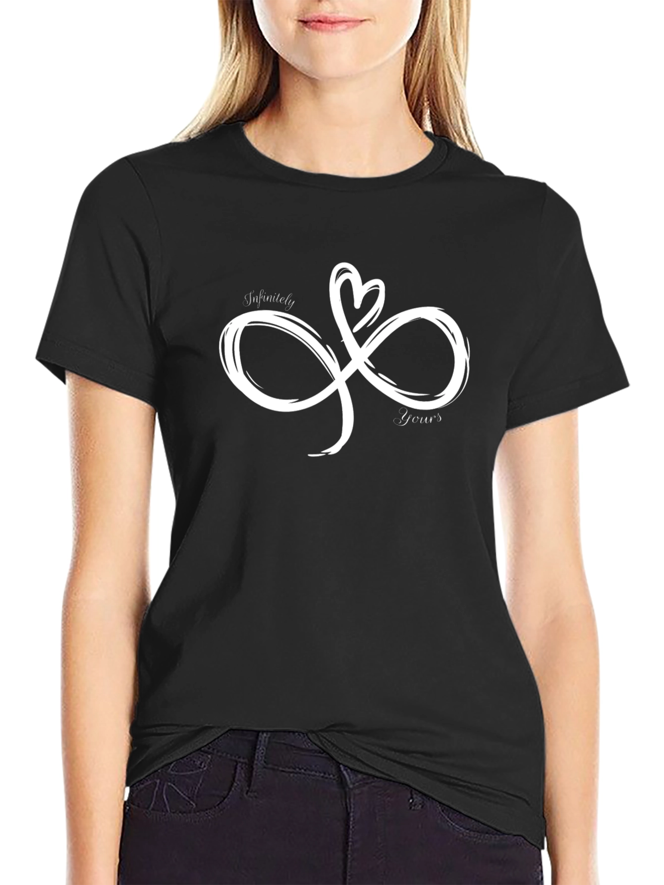 Infinitely Yours Graphic Tee - Soft Black Cotton T-Shirt