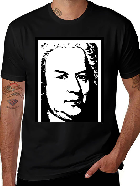 Johann Sebastian Bach Graphic Tee - Black T-Shirt