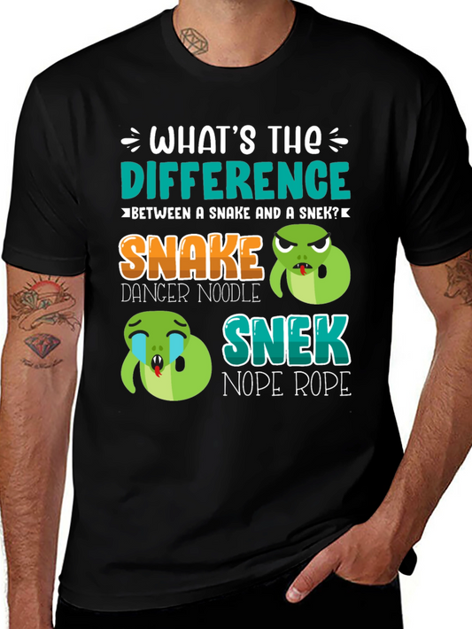 Snake vs Snek T-Shirt: Danger Noodle vs Nope Rope Tee