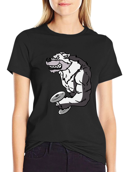 Wolf Gym T-Shirt - Black Graphic Tee