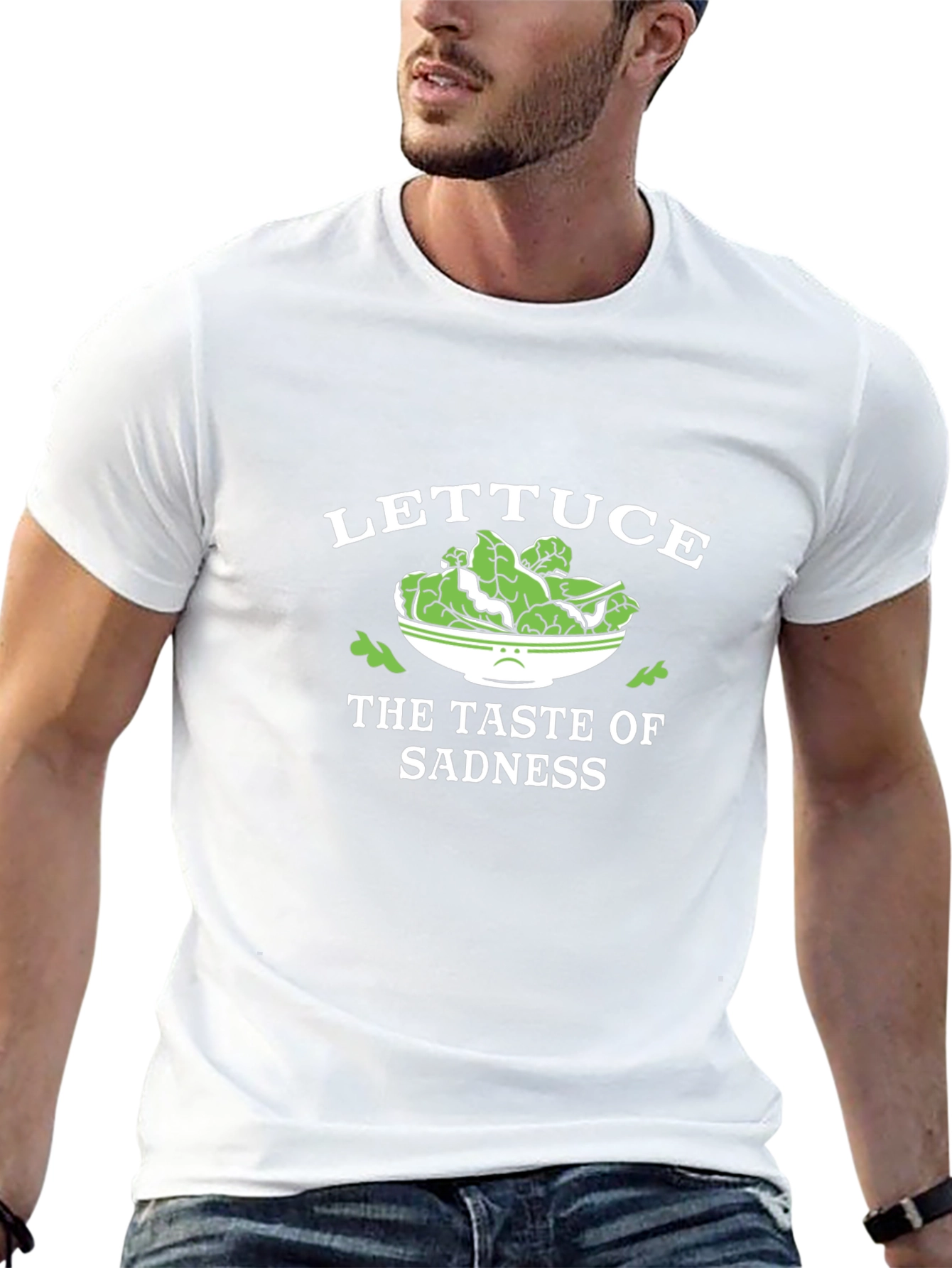 Lettuce Taste of Sadness Funny Graphic T-Shirt