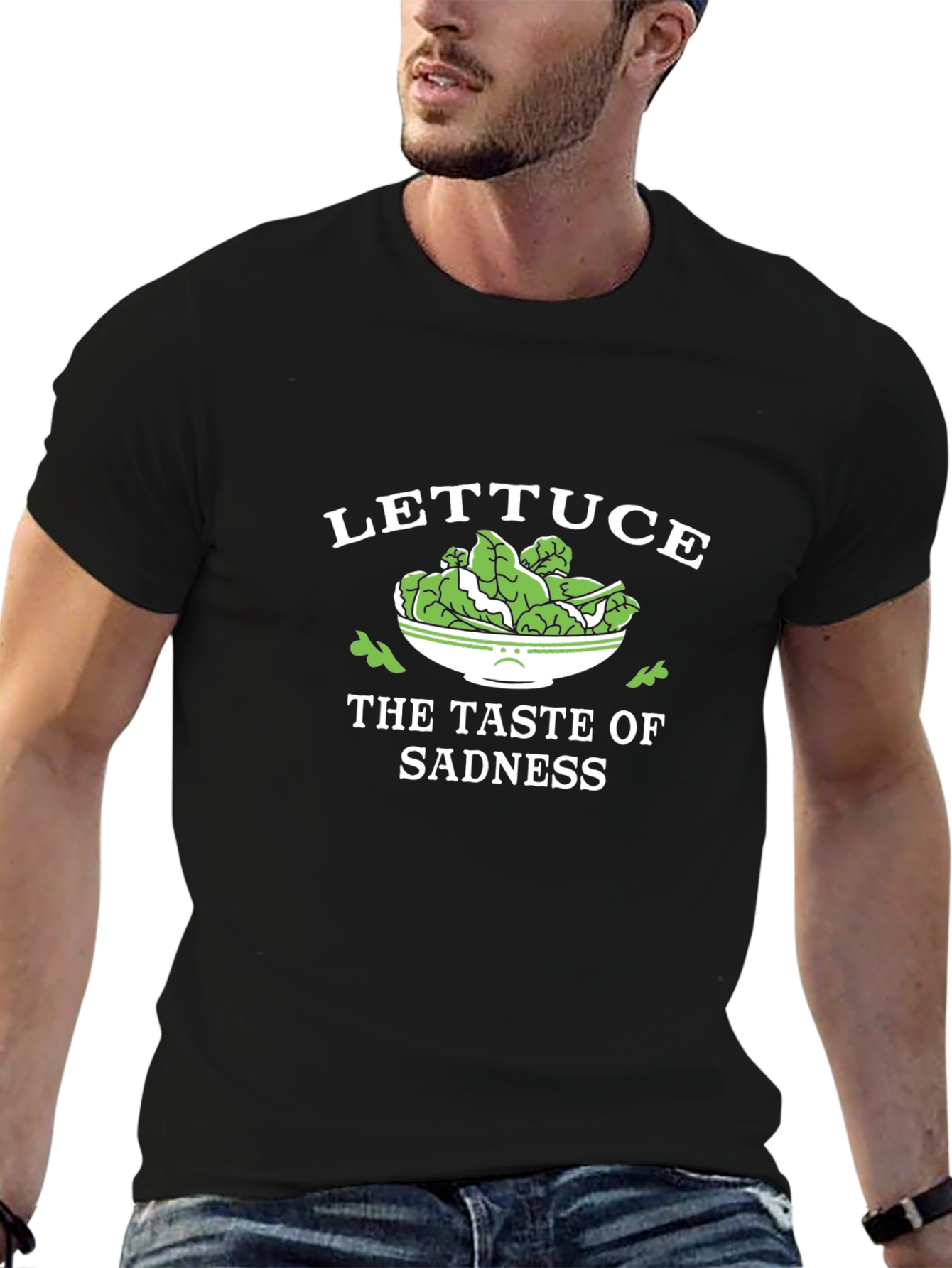 Lettuce Taste of Sadness Funny Graphic T-Shirt