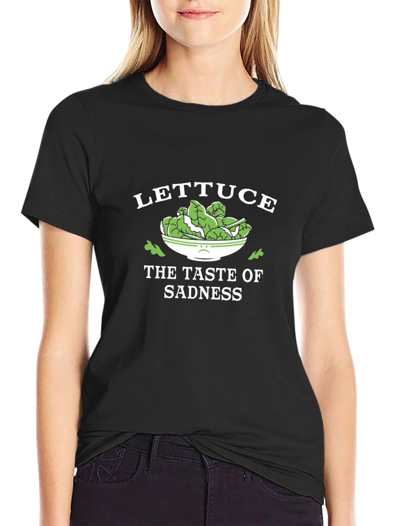 Lettuce Taste of Sadness Funny Graphic T-Shirt