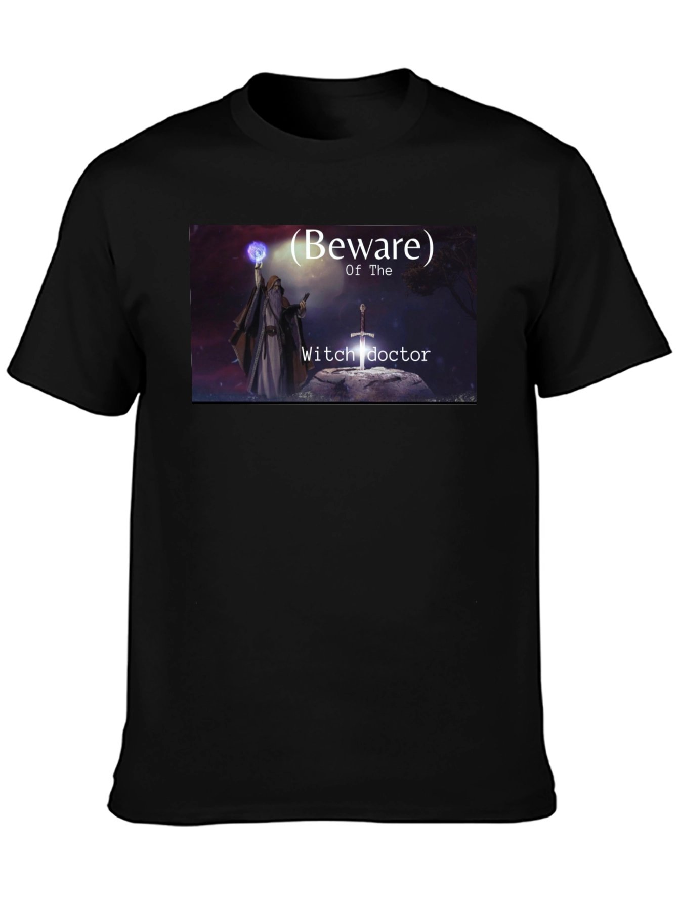 Beware The Witch Doctor Black T-Shirt