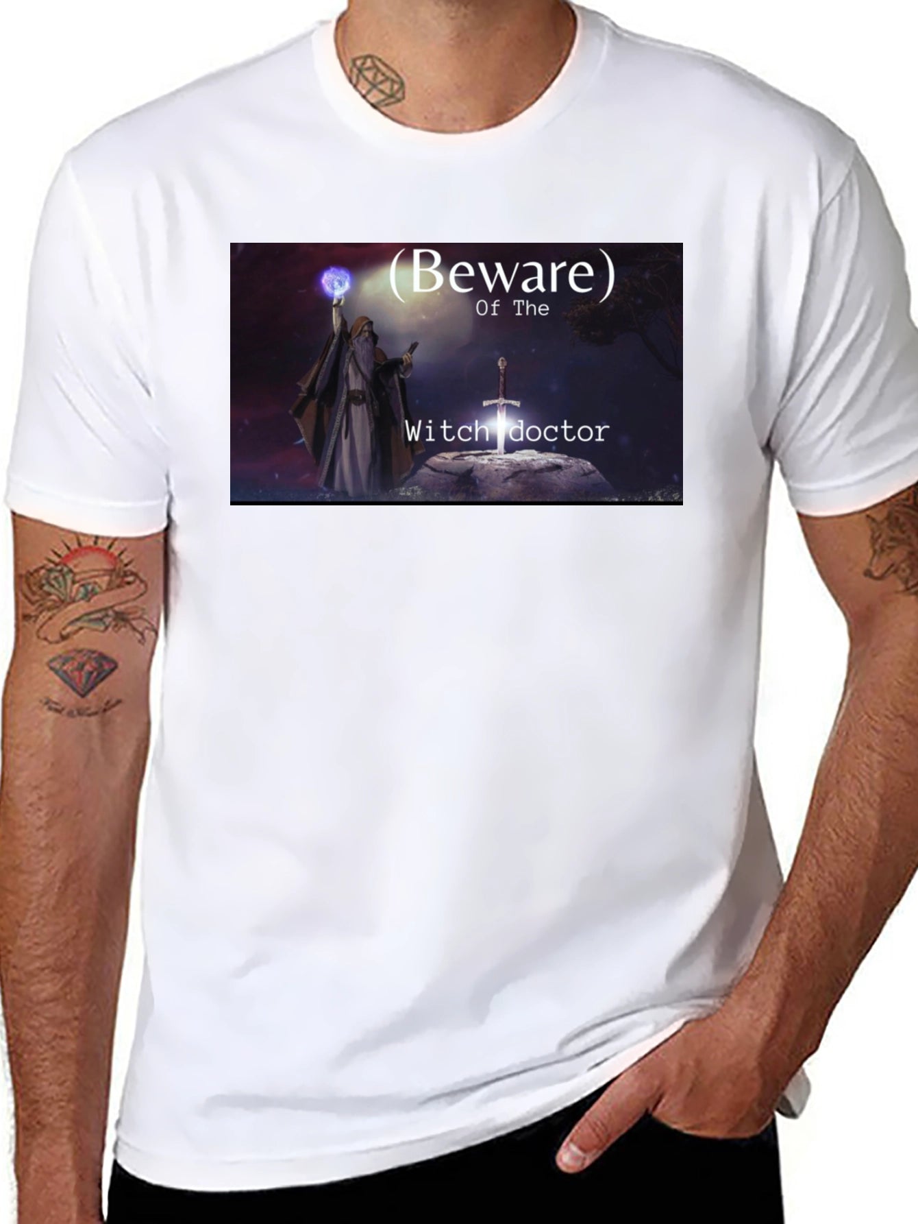 Beware The Witch Doctor Black T-Shirt