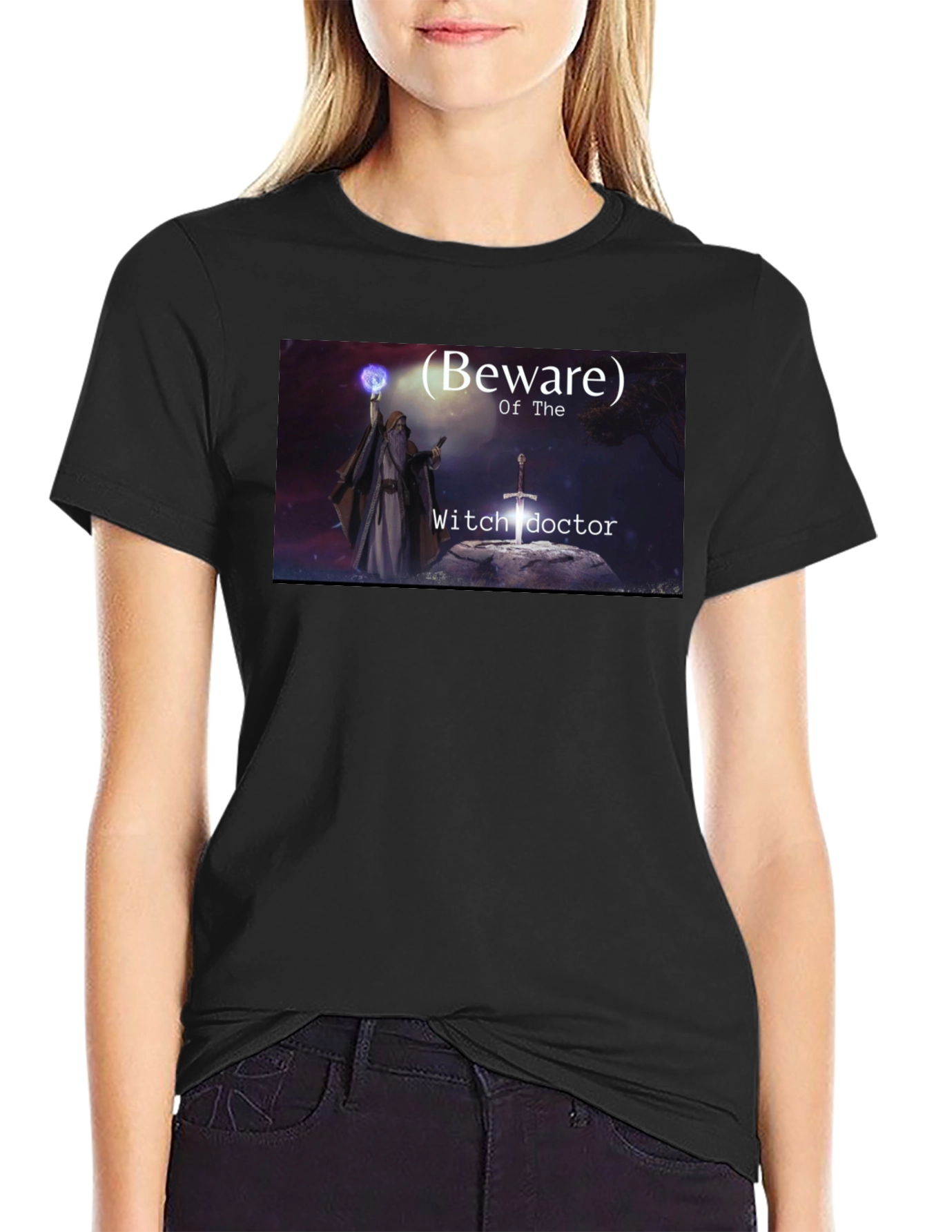 Beware The Witch Doctor Black T-Shirt