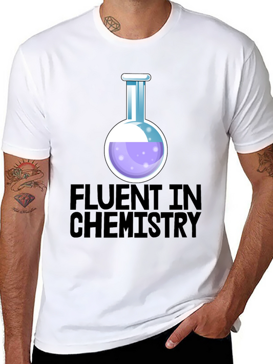 Fluent in Chemistry Black Graphic T-Shirt