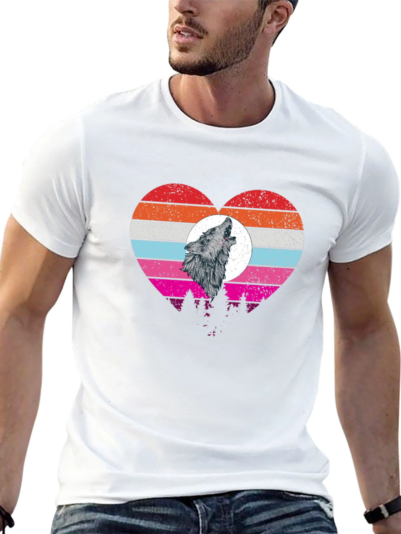 Wolf Howl Heart T-Shirt