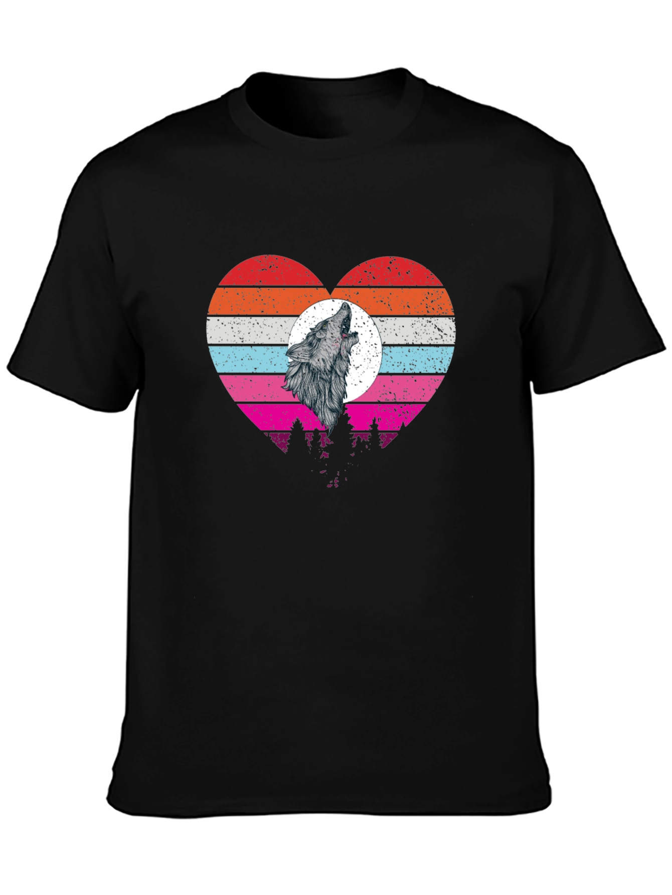 Wolf Howl Heart T-Shirt
