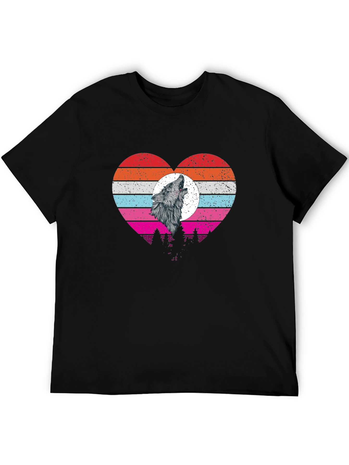 Wolf Howl Heart T-Shirt