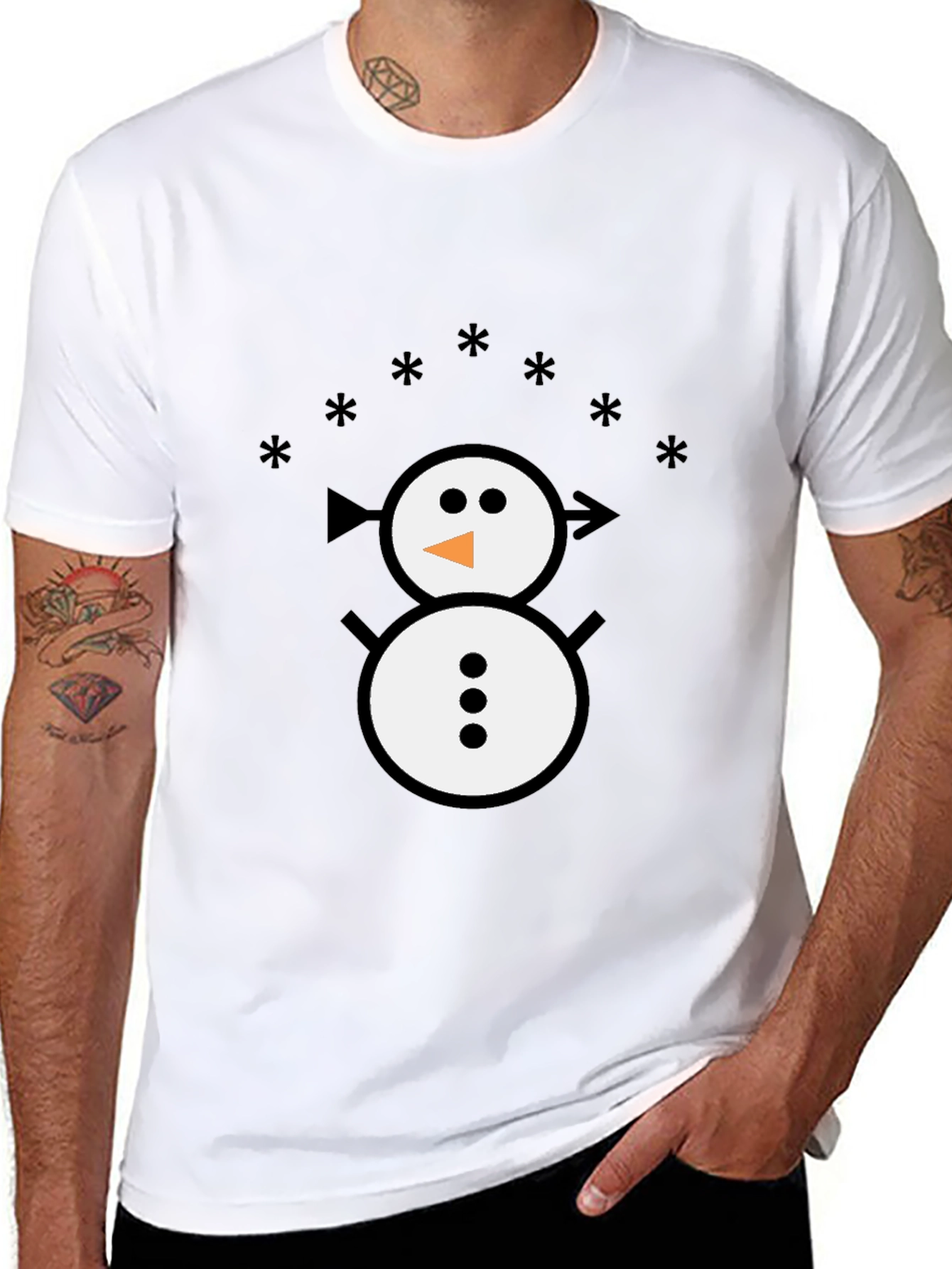 Snowman Graphic Tee - Fun Winter Shirt