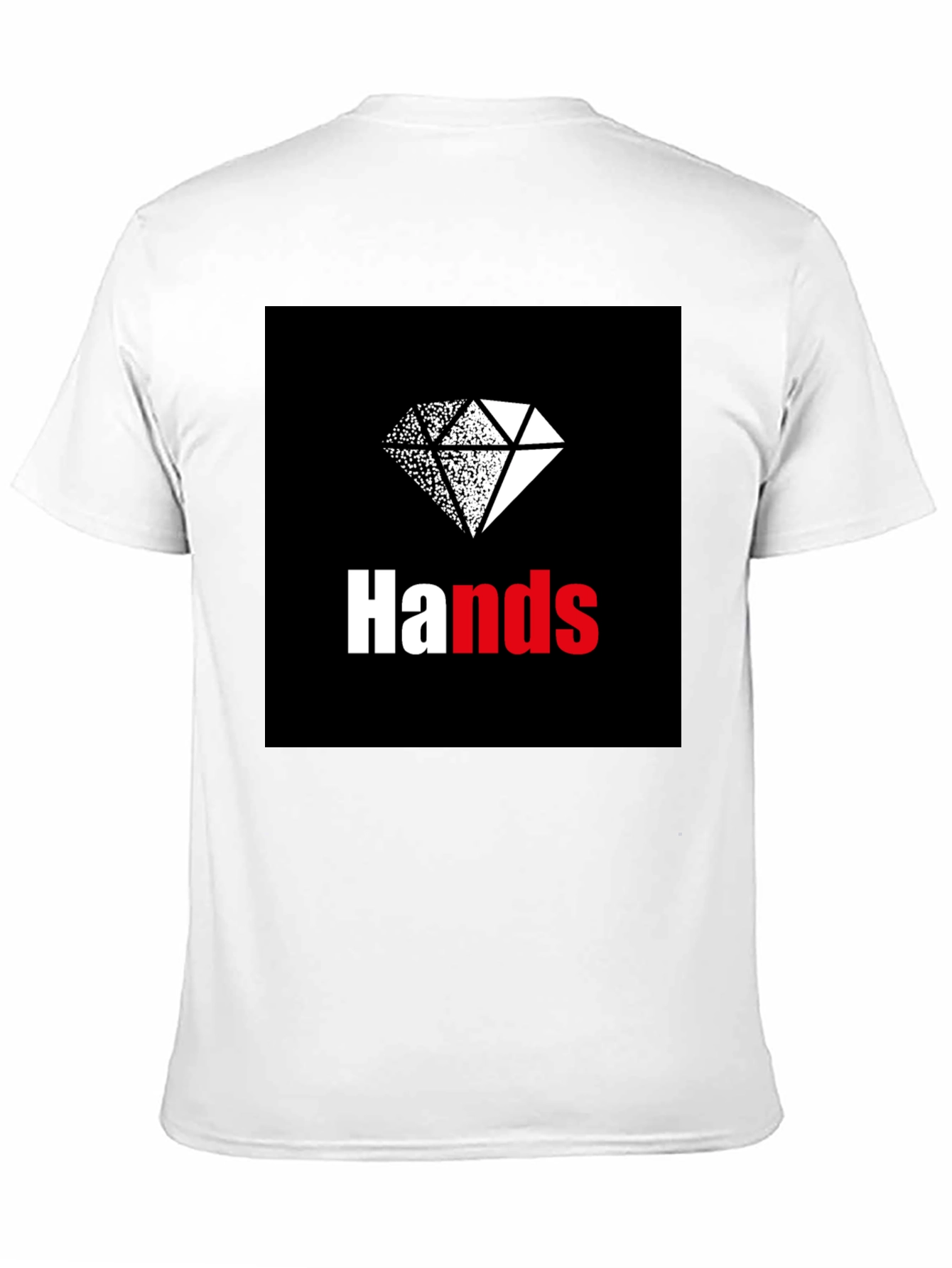 Hands Diamond Graphic Tee - Casual Black T-Shirt