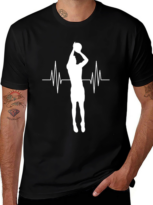 Basketball Heartbeat Graphic Tee