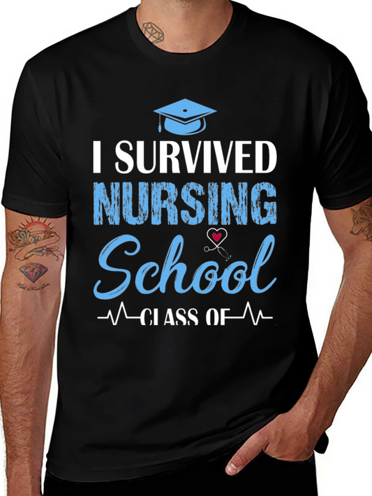 I Survived Nursing School T-Shirt Graduation Gift