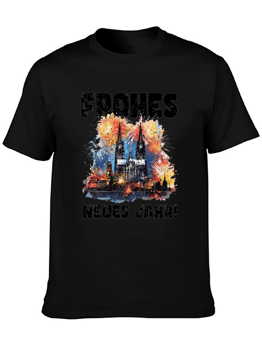 Frohes Neues Jahr T-Shirt - Cologne Cathedral New Year Tee