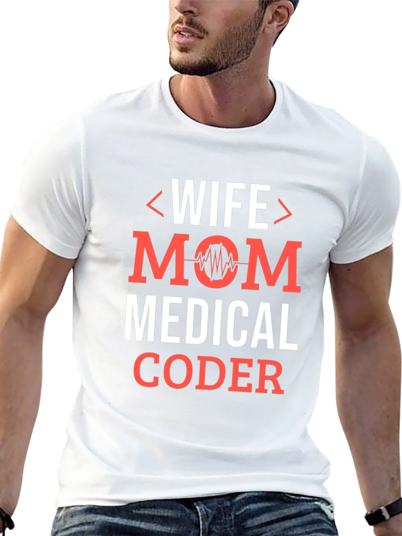 Wife Mom Medical Coder Graphic T-Shirt