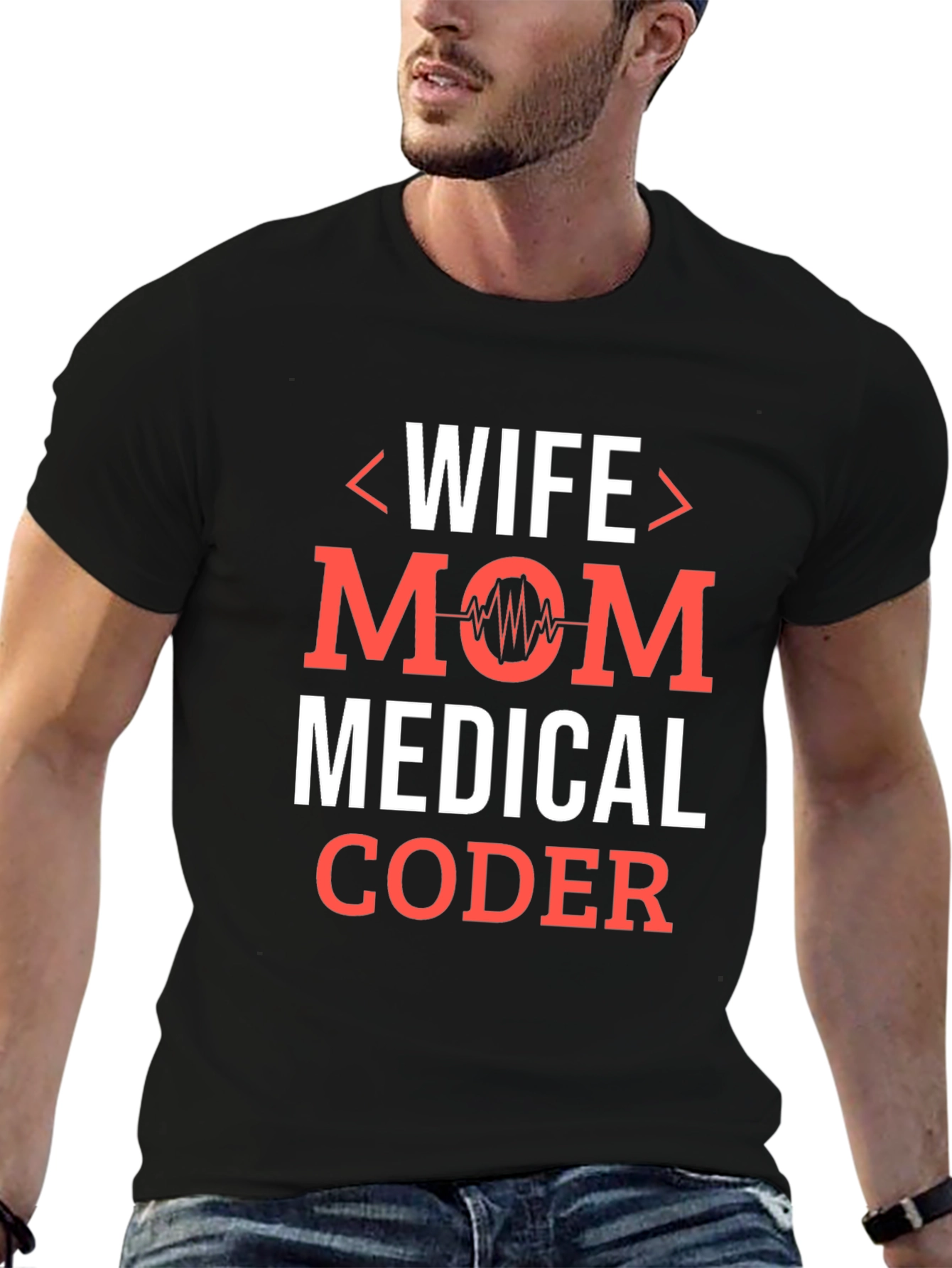 Wife Mom Medical Coder Graphic T-Shirt