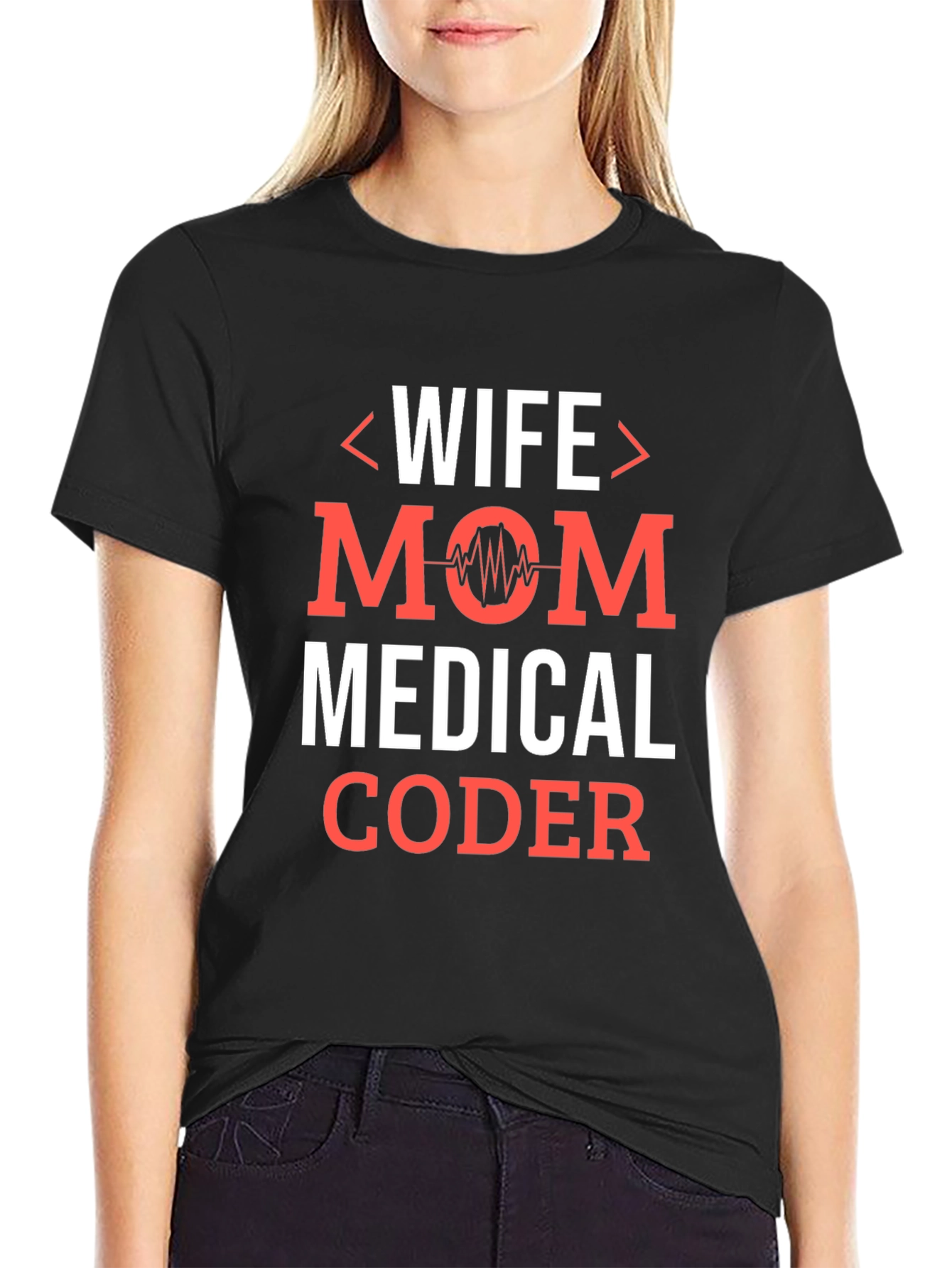 Wife Mom Medical Coder Graphic T-Shirt