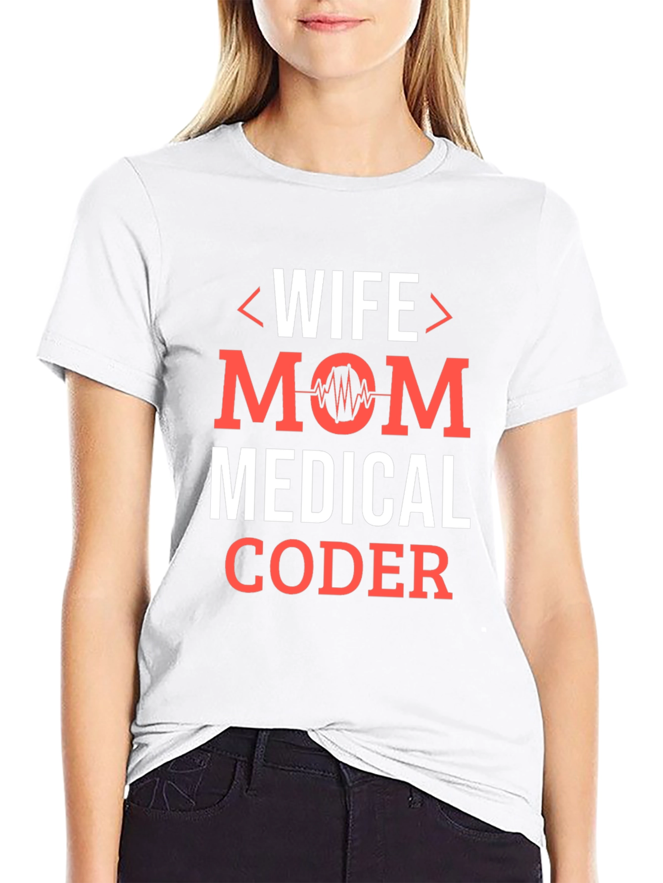 Wife Mom Medical Coder Graphic T-Shirt