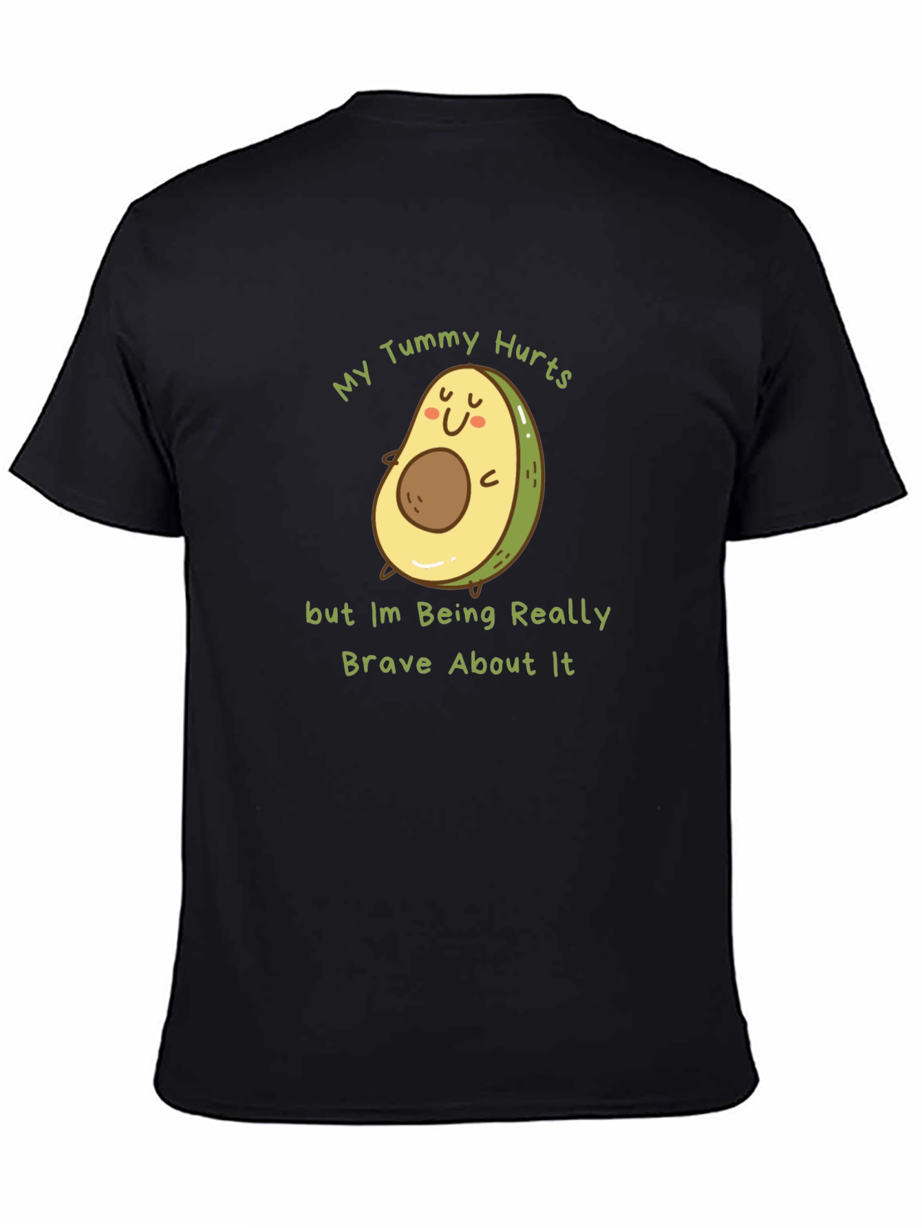 Funny Avocado T-Shirt - My Tummy Hurts