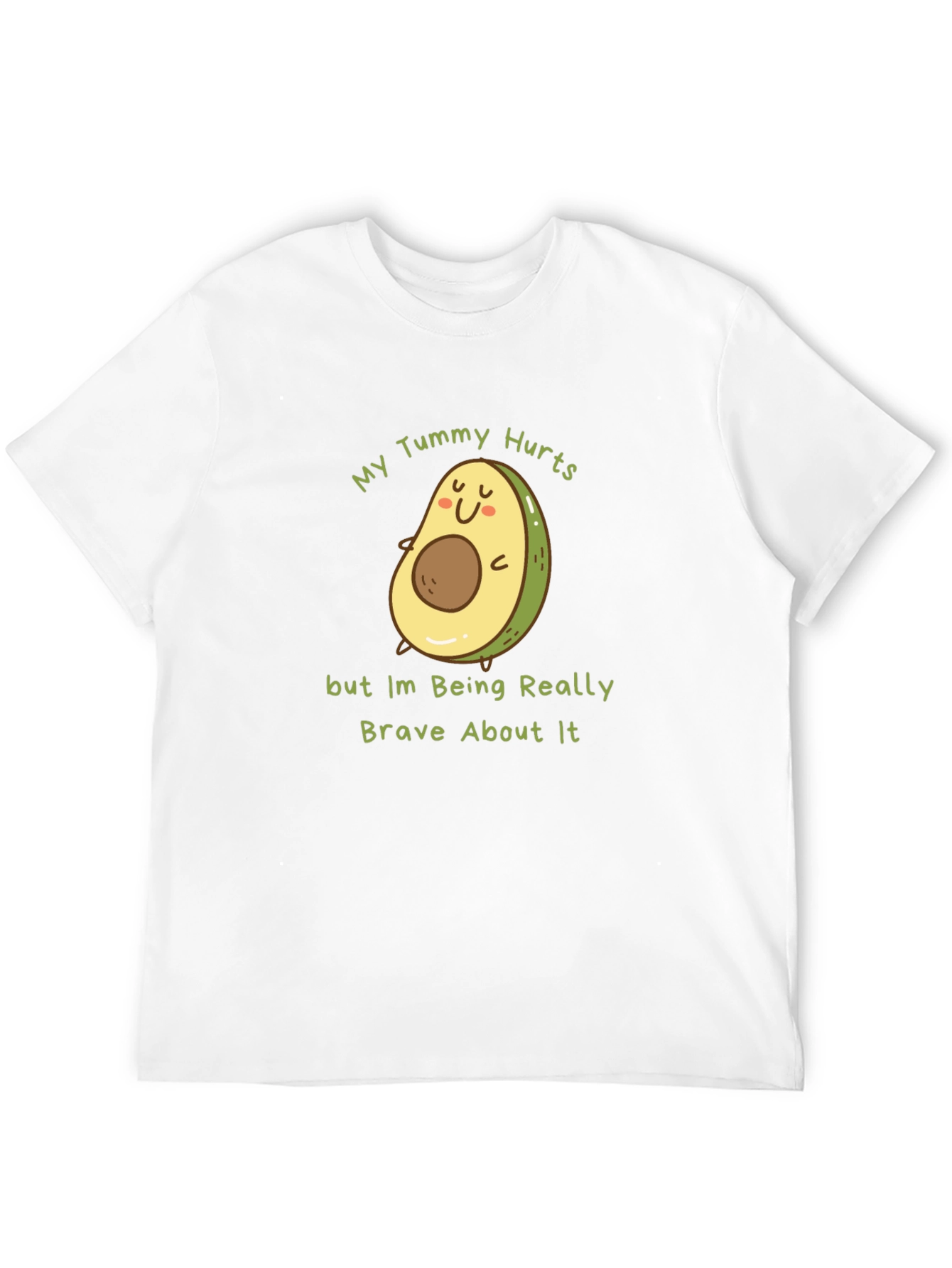Funny Avocado T-Shirt - My Tummy Hurts
