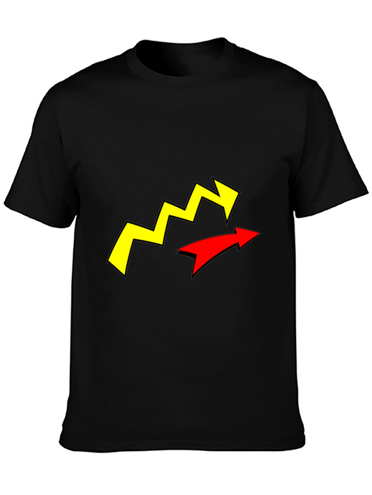 Arrow Graphic Tee - Bold Black Cotton Shirt